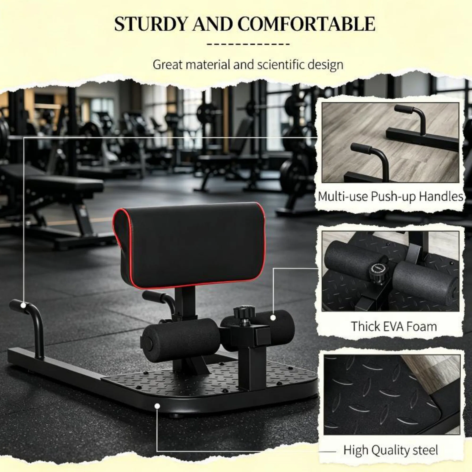 Black 3-in-1 Padded Push Up Si - огляд і ціна All In One Gym Home Equipment